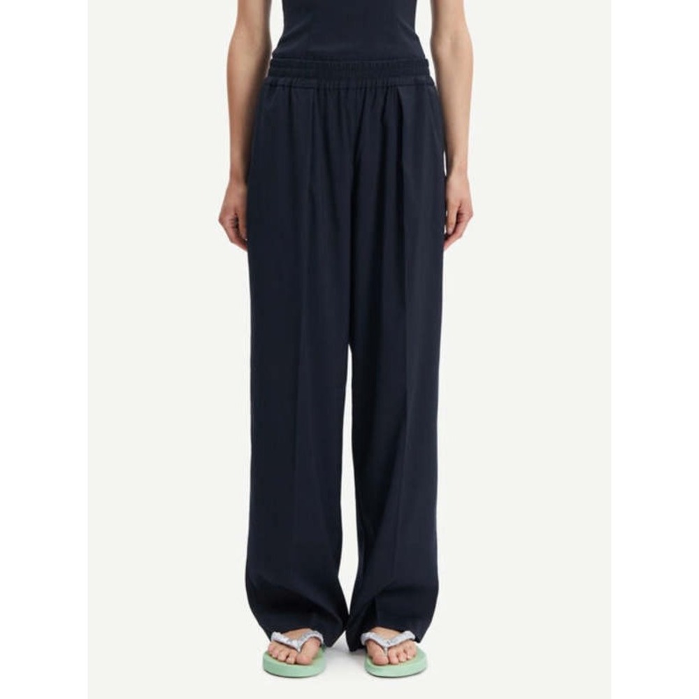 SAMSOE‎ Samsøe Samsøe Julia Trousers Black Wide Leg Elastic Waist Caviar XXS